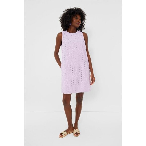 NWT Tuckernuck Lavender Eyelet Sleeveless Folly Dress, Size Small - Picture 4 of 6